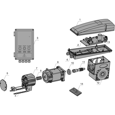 SH50-4 мотор DOORHAN для привода Shaft-50/50PRO, изображение 4