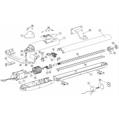 ASW.5007-F : Электродвигатель с катушкой тормоза электромагнитного (в сборе) для распашного привода An-motors, изображение 3