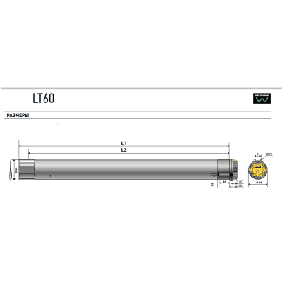 Внутривальный электропривод SOMFY 1185009* FTS LT 60 ORION S 55/17, изображение 3