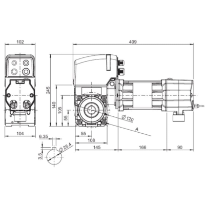 Электропривод для промышленных ворот MARANTEC STA 1-14-19 KE AWG, 25,40 mm, 3PH 115989, изображение 2