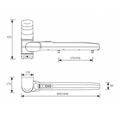 ROGER H20/370 мощный высокотехнологичный привод для распашных ворот с шириной створки до 3 метров, изображение 2