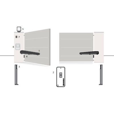 Комплект приводов для автоматических распашных ворот Comunello AS224KIT, серия ABACUS, изображение 6
