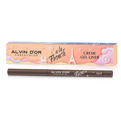 ALVIN D’OR Кремовый лайнер для глаз CREME GEL LINER A LA FRENCH, 09 тон coffee (коричневый), Цвет: coffee (коричневый)