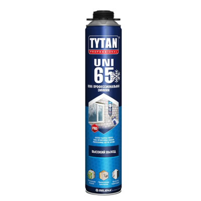Профессиональная монтажная пена с увеличенным выходом TYTAN Professional 65 Uni 17026, зимняя 750 мл