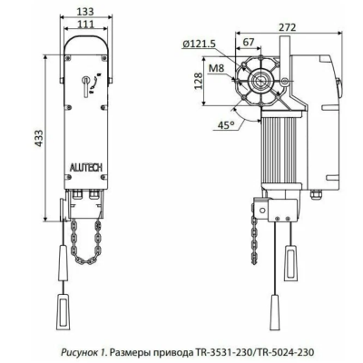 Комплект автоматики ALUTECH для промышленных секционных ворот TR-5024-230KIT, изображение 8