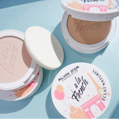 ALVIN D’OR Пудра компактная фиксирующая ECLAT NATUREL A LA FRENCH, 03 Natural beige, Цвет: natural beige, изображение 9