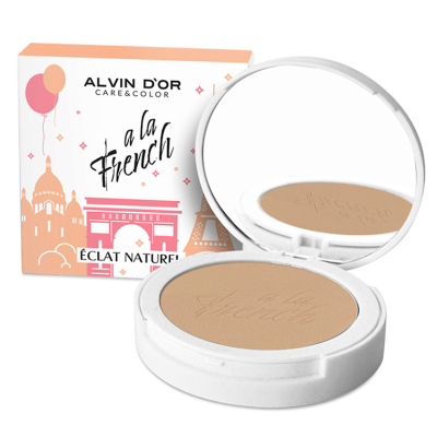 ALVIN D’OR Пудра компактная фиксирующая ECLAT NATUREL A LA FRENCH, 02 Ivory, Цвет: ivory