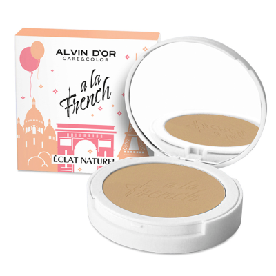 ALVIN D’OR Пудра компактная фиксирующая ECLAT NATUREL A LA FRENCH, 03 Natural beige, Цвет: natural beige
