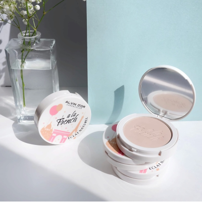 ALVIN D’OR Пудра компактная фиксирующая ECLAT NATUREL A LA FRENCH, 03 Natural beige, Цвет: natural beige, изображение 8