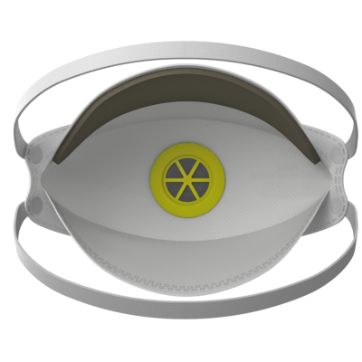 Респиратор DSK 3D 5520 НK с клапаном FFP1 NR D трехпанельный, изображение 4