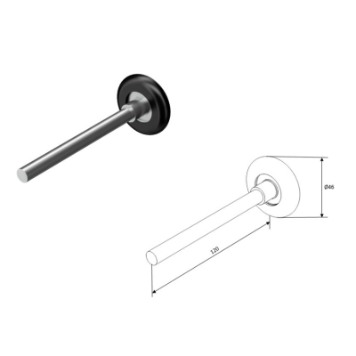 DoorHan 25010B: ролик ходовой 120 мм для секционных ворот, изображение 2