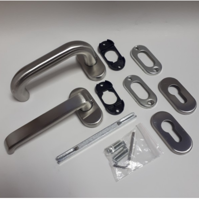 Ручка со спиральной пружиной для калитки секционных ворот. Штифт 8. Нержавеющая сталь Левая, DH25134L, изображение 2