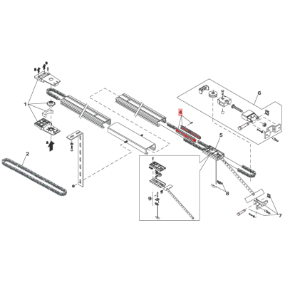 FAAC 430110: Соединитель цепи направляющих для приводов D064, 600, 700, 1000, изображение 2