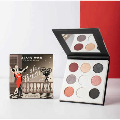 Alvin D or палетка теней для век 9 цветов A LA FRENCH Черно белое кино в стиле ретро ALF 12, изображение 6