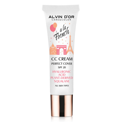 ALVIN D’OR СС-крем для лица PERFECT COVER A LA FRENCH SPF 20, тон 02 Medium, 25 мл, Тональность: medium