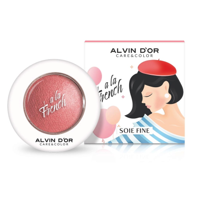ALVIN D’OR Запечённые румяна для лица Soie Fine A LA FRENCH, 01 New York Pink, Цвет: new york pink