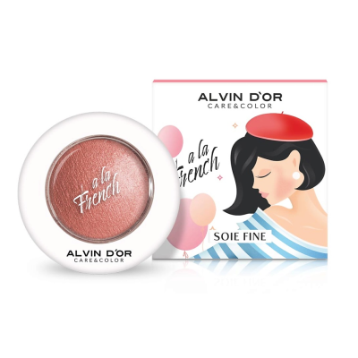 ALVIN D’OR Запечённые румяна для лица Soie Fine A LA FRENCH, 05 Apache Rose, Цвет: apache rose