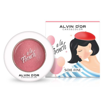 ALVIN D’OR Запечённые румяна для лица Soie Fine A LA FRENCH, 03 peach rose, Цвет: peach rose