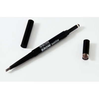 ALVIN D’OR Карандаш для бровей (карандаш+пудра) Brow Satin, 03 Dark grey, Цвет: dark grey , изображение 3