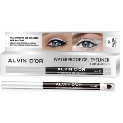 Alvin D'or Карандаш для глаз гелевый водостойкий P-23 Lipliner for shading, 02 pearl white, Цвет: pearl white