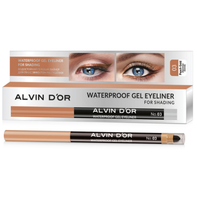 Alvin D'or Карандаш для глаз гелевый водостойкий P-23 Lipliner for shading, 03 peach gold, Цвет: peach gold