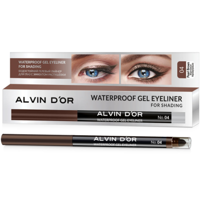 Alvin D'or Карандаш для глаз гелевый водостойкий P-23 Lipliner for shading, 04 pearl brown, Цвет: pearl brown