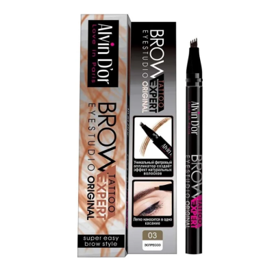 ALVIN D’OR Лайнер для бровей BROW TATTOO, 03 Эспрессо, Цвет: эспрессо, изображение 2