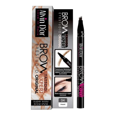 ALVIN D’OR Лайнер для бровей BROW TATTOO, 04 Гранит, Цвет: гранит, изображение 2