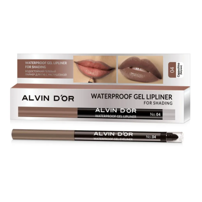 ALVIN D’OR P-21 карандаш для губ гелевый водостойкий Lipliner for shading, цвет: тон 04 капучино, Цвет: капучино