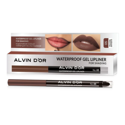 ALVIN D’OR P-21 карандаш для губ гелевый водостойкий Lipliner for shading, цвет: тон 05 шоколадный, Цвет: шоколадный