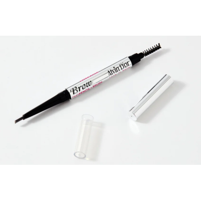 ALVIN D'OR P-9 карандаш для бровей механический с щеточкой Intense Brow + Brush, 03 Dark Grey, Цвет: темно-серый, изображение 4