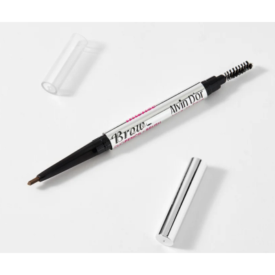 ALVIN D'OR P-9 карандаш для бровей механический с щеточкой Intense Brow + Brush, 04 Blonde, Цвет: теплый серый, изображение 3