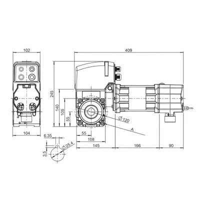 Электропривод для промышленных ворот MARANTEC STA 1-10-24 KE/400V 91398, изображение 3