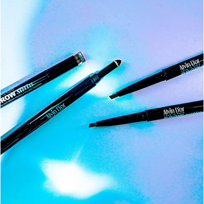 ALVIN D’OR Карандаш для бровей (карандаш+пудра) Brow Satin, 01 Medium brown, Цвет: medium brown, изображение 10