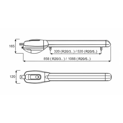 ROGER KIT R20/510 комплект автоматики для распашных ворот, изображение 2