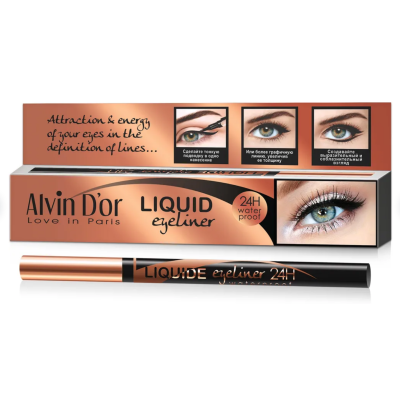 ALVIN D’OR Лайнер для глаз LIQUID BLACK, 01 Черный