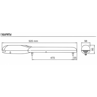 NICE WG5000 Электромеханический привод серии WINGO линейного типа для распашных ворот со створками шириной до 3,5 м и массой до 500 кг., изображение 4