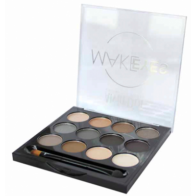 Тени для век Makeeyes палетка 12 оттенков, изображение 2