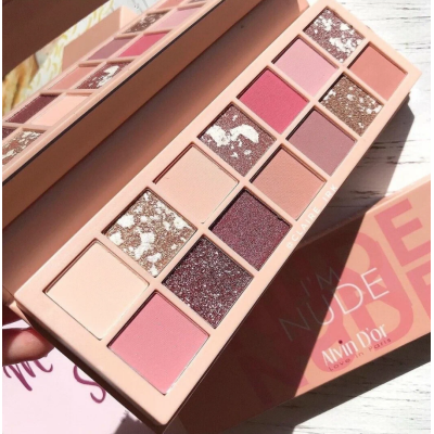 AES-11 Тени для век "Alvin D`or" I'm NUDE палетка 14 оттенков, 15 г., изображение 2
