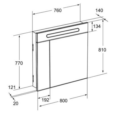 Зеркальный шкаф Roca Victoria Nord 80 ZRU9000033 белый, изображение 11