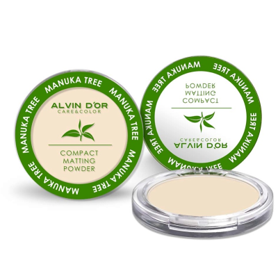 ALVIN D’OR Пудра компактная Manuka Tree, 03 Sandy beige, Цвет: sandy beige