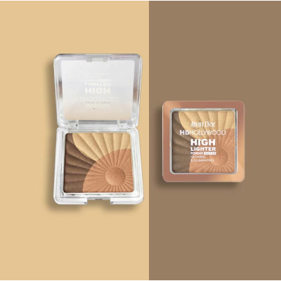 Alvin D'or Пудровый хайлайтер HD Hollywood Glow Illuminating HL-01, тон 03 теплый бронзовый, Цвет: теплый бронзовый, изображение 3