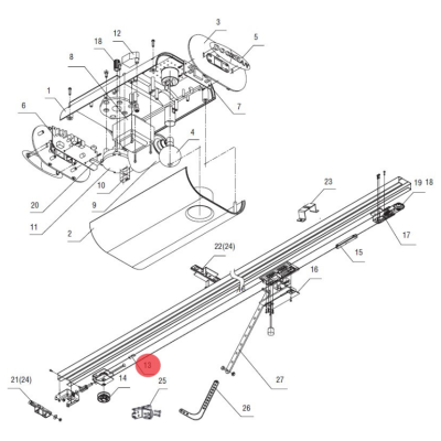 DoorHan DHG010: Фиксатор концевика цепной для направляющих SK, изображение 4 от магазина Брами Маркет DoorHan DHG010: Фиксатор концевика цепной для направляющих SK, изображение 4