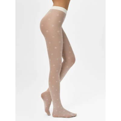 Колготки LA LUNA 20 den с рисунком в горошек фантазийные, цвет avorio min, размер 3, Цвет: avorio min, Размер EU: 3/M, изображение 5