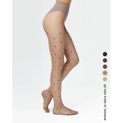 Колготки LA SFERA SLIM 20 den с рисунком, утягивающие, цвет daino/nero, размер 2, Цвет: daino/nero min, Размер EU: 2/S, изображение 5