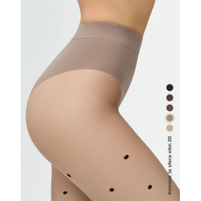 Колготки LA SFERA SLIM 20 den с рисунком, утягивающие, цвет daino/nero, размер 2, Цвет: daino/nero min, Размер EU: 2/S, изображение 7