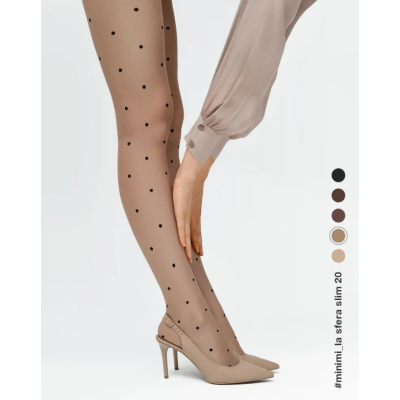 Колготки LA SFERA SLIM 20 den с рисунком, утягивающие, цвет daino/nero, размер 2, Цвет: daino/nero min, Размер EU: 2/S, изображение 3