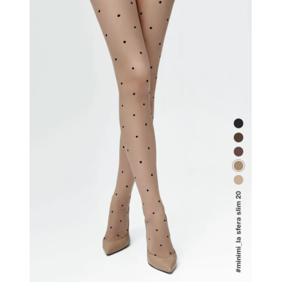 Колготки LA SFERA SLIM 20 den с рисунком, утягивающие, цвет daino/nero, размер 2, Цвет: daino/nero min, Размер EU: 2/S, изображение 4