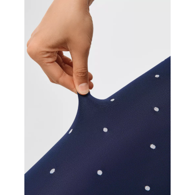 Колготки MICRO POIS 100 den с рисунком горошек, теплые, blu min, размер 3, Цвет: blu min, Размер EU: 3/M, Рост: 165-170, изображение 5