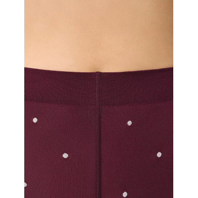 Колготки MICRO POIS 100 den с рисунком горошек, теплые, bordo min, размер 3, Цвет: bordo min, Размер EU: 3/M, Рост: 165-170, изображение 5